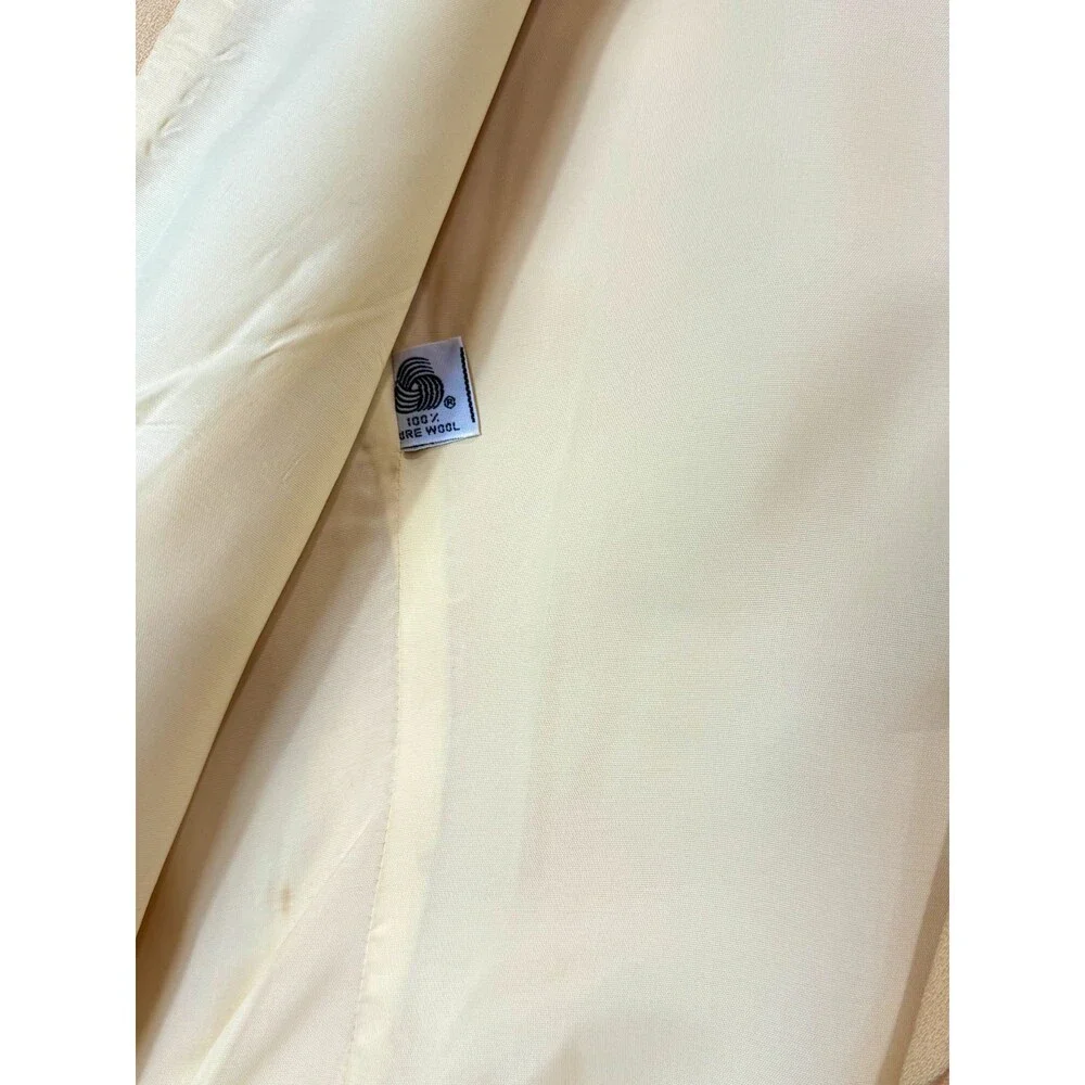 Christian Dior Wool 30 Montaigne Bar Jacket Blazer Neutral Pale Yellow USA Sz 12